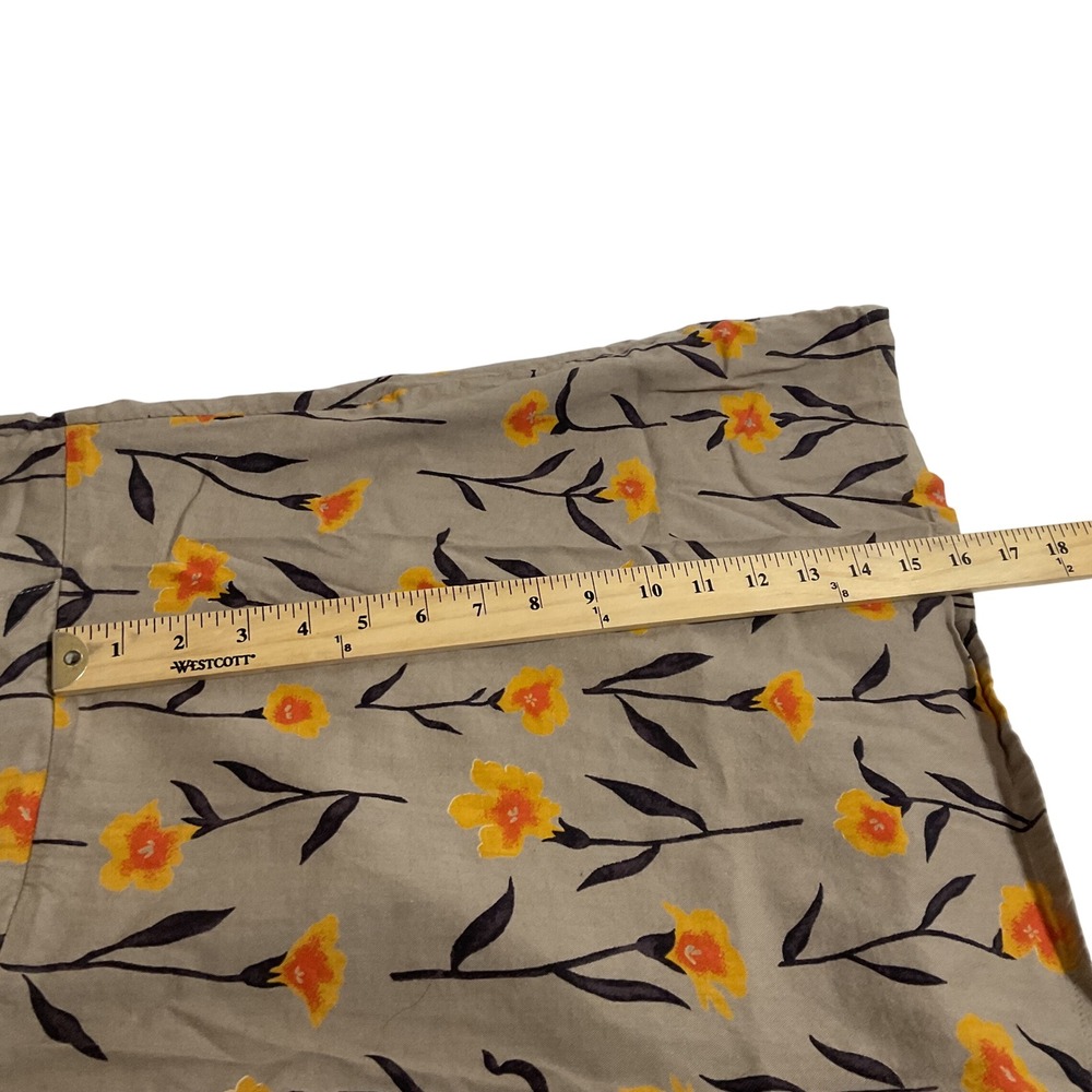 RVCA Floral Top / Mini Dress Sz Small Tan Yellow Wrap Front Boho Summer - Picture 8 of 8